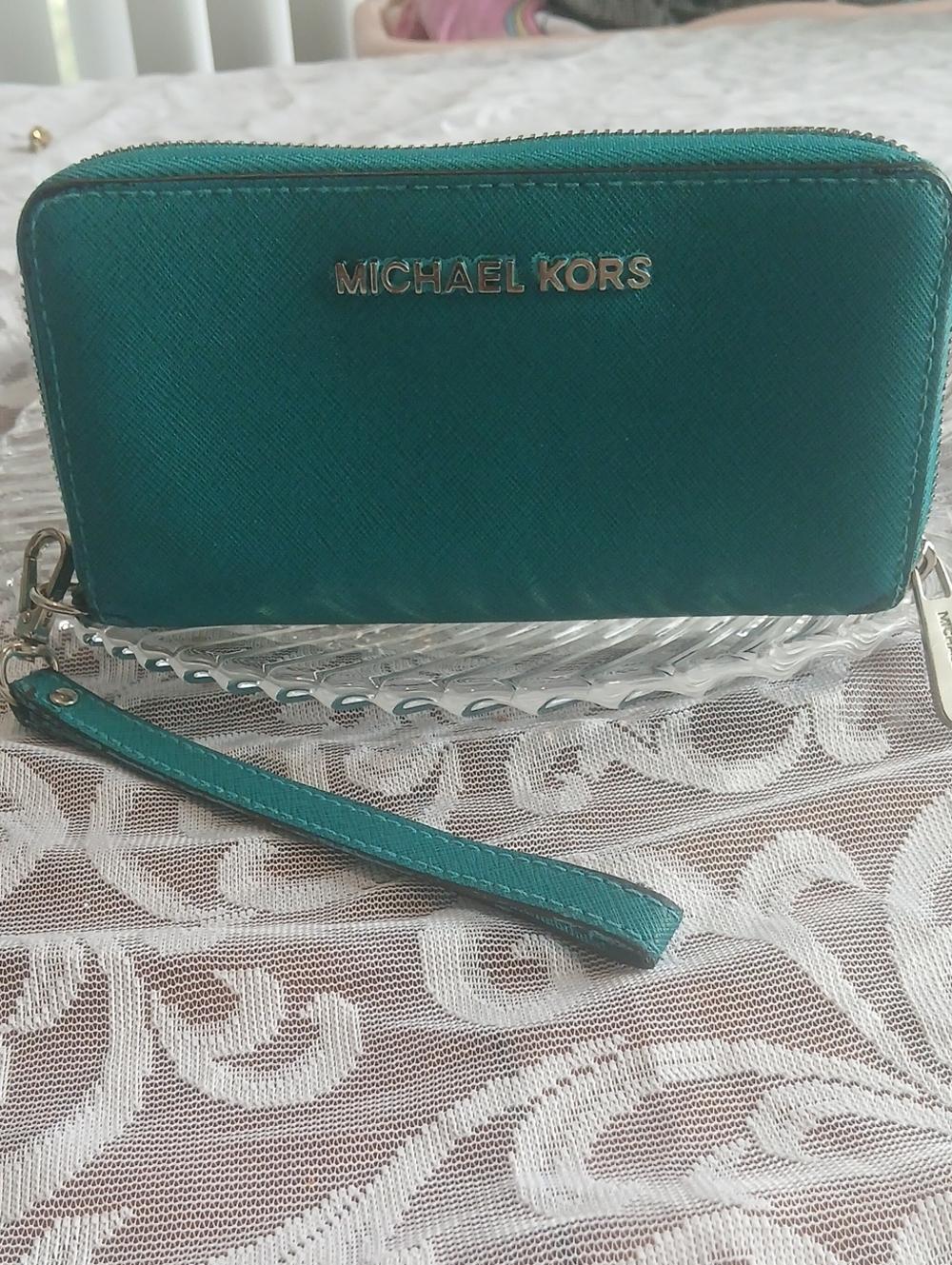 MK Teal Wristlet. TLC item.